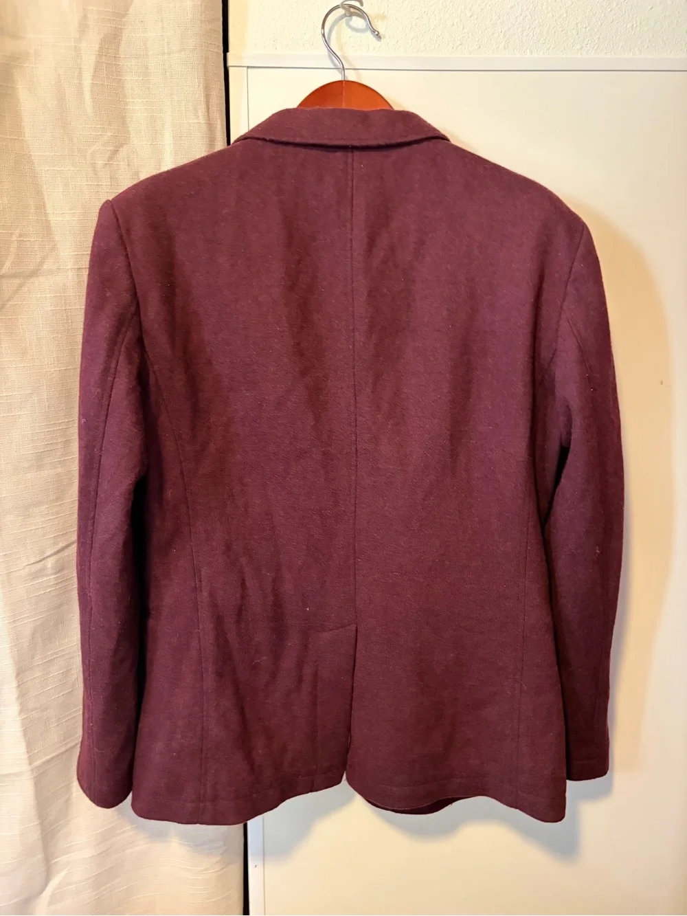 Express Men's Burgundy Wool-Blend Blazer